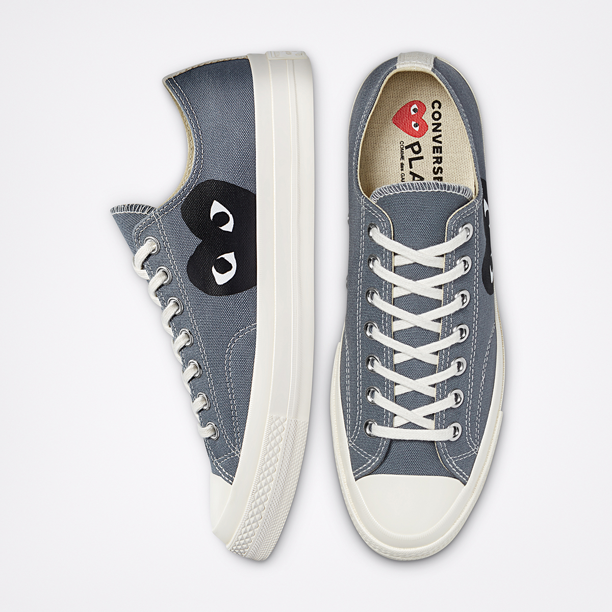 CdG PLAY x Converse Chuck 70 Blue & Gray: Images & Release Info