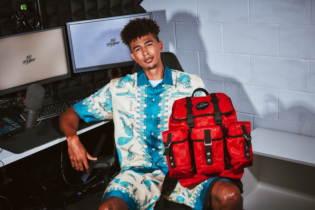 100 Thieves x Gucci Backpack Release Date, Price, Info