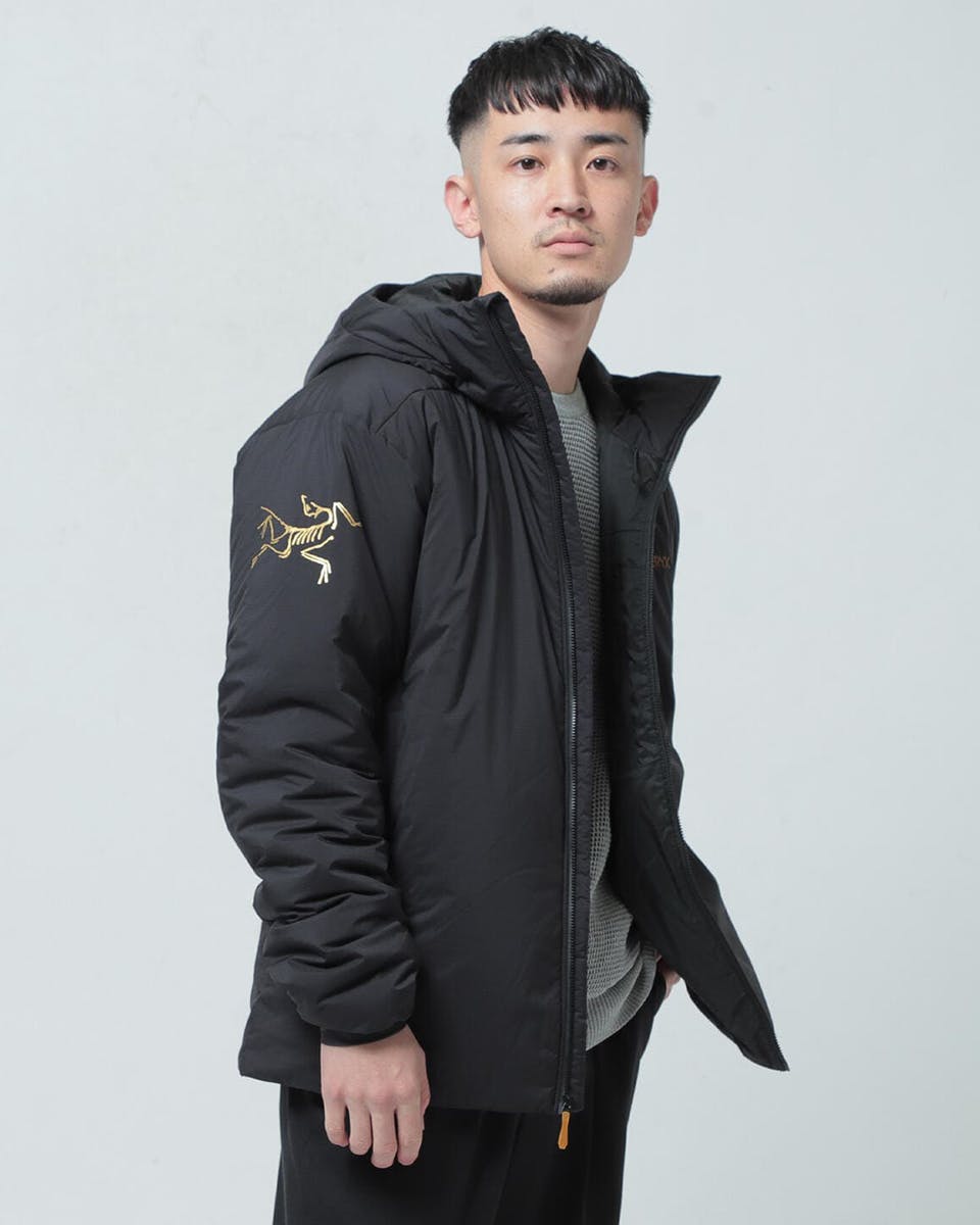 beams arcteryx fall winter 2021 fw21 black gold zeta sl atom ar hoody jacket mantis 1 2 bag collaboration collection