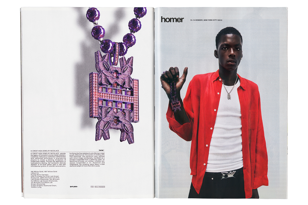 Frank Ocean Homer Brand store Catalog collection jewelry silk scarves necklace h