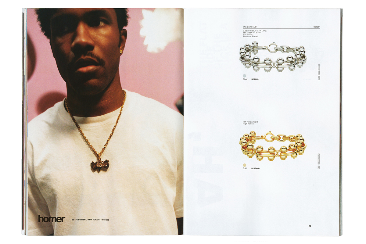 Frank Ocean Homer Brand store Catalog collection jewelry silk scarves bracelet