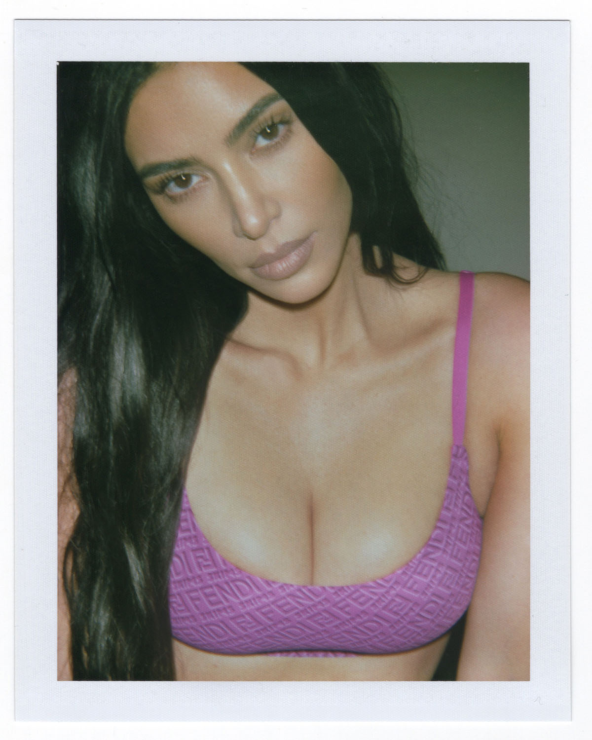 Kim Kardashian wears a Fendi x SKIMS bra