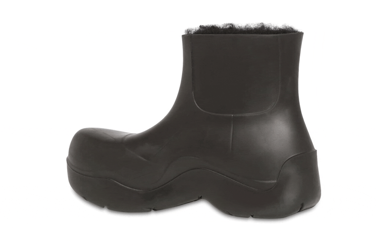 Shop Shearling Bottega Veneta Puddle Boots Here
