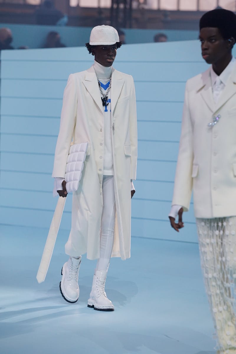 Virgil Abloh's Louis Vuitton show included 3D skyline coats