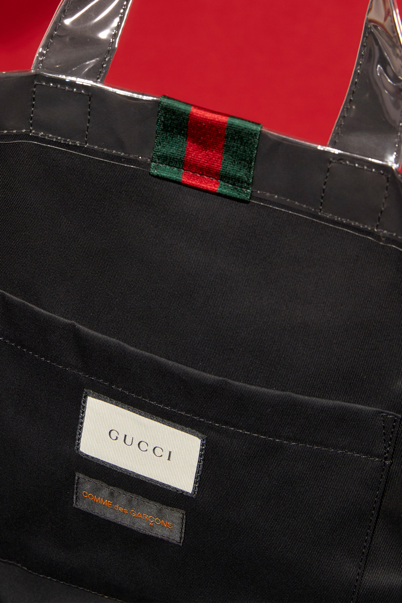 comme des garcons cdg gucci tote shopper bag collab release date info buy price