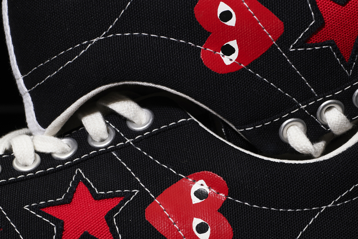 cdg play converse one star comme des garcons