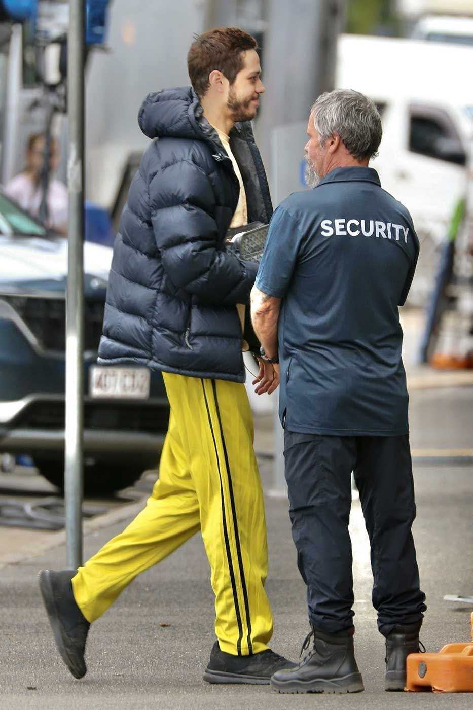 Pete Davidson's 'lil Goyard Bag Flex on Set of 'Wizards!