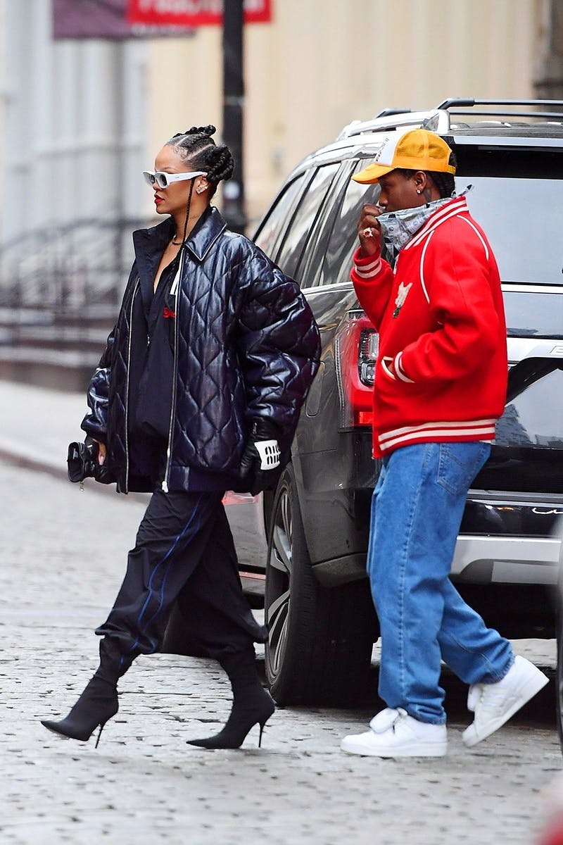 Rihanna & A$AP Rocky Matched ERL Outfits at LA Music Studio