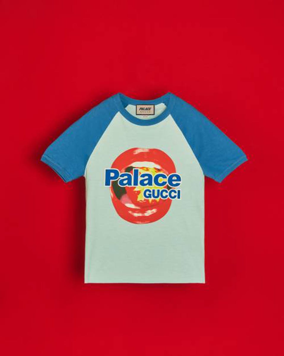 Palace x Gucci Printed Football Technical Jersey T-Shirt White