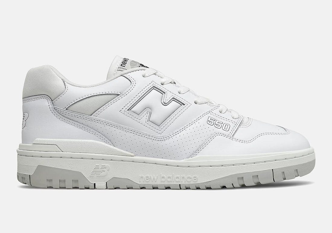 new balance 550 white colorway release date info buy price january 2022 white grey black bb550pb1