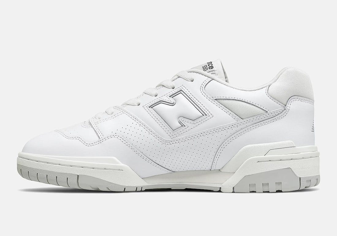 new balance 550 white colorway release date info buy price january 2022 white grey black bb550pb1