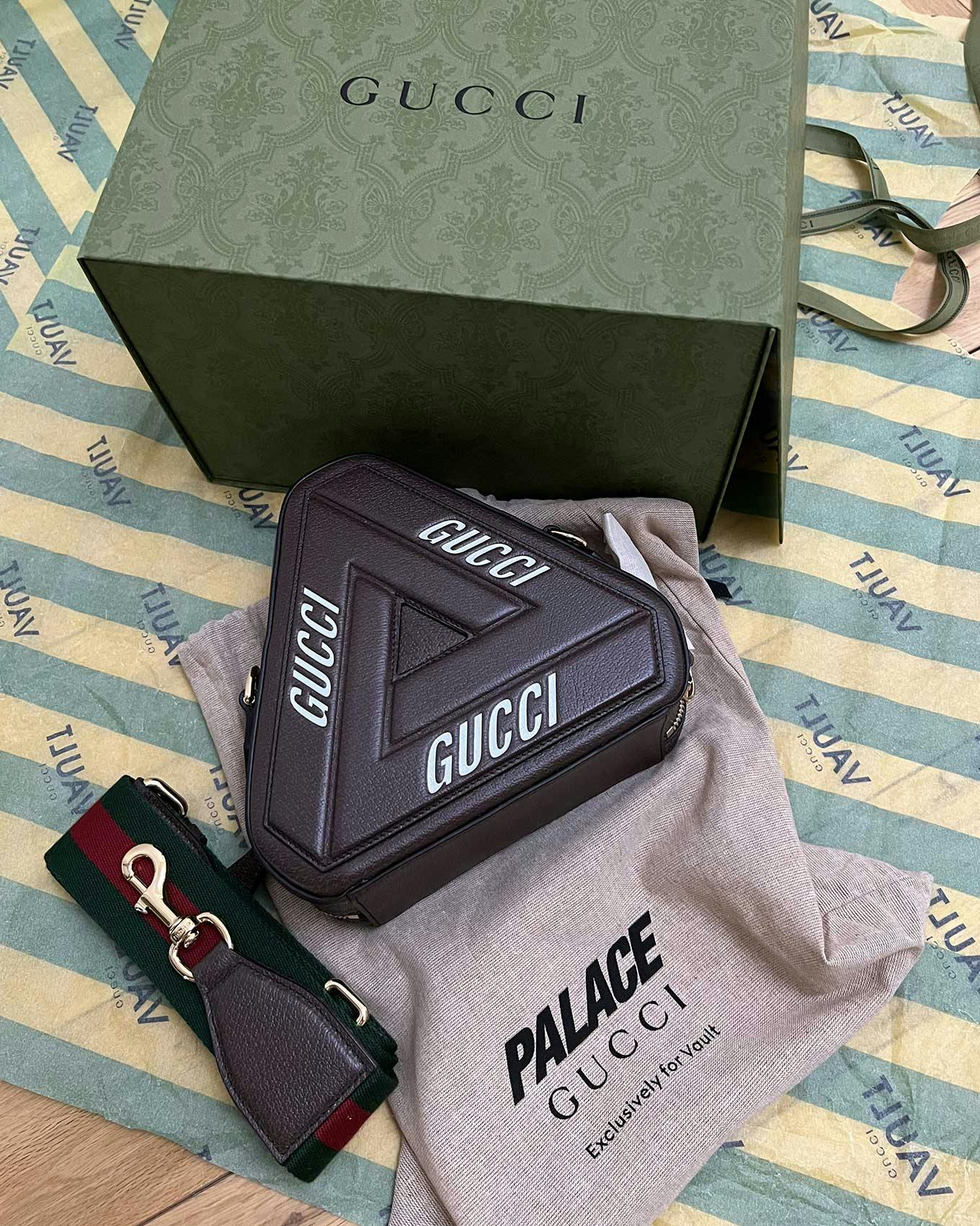 Up Close With Palace Gucci Collab Hoodies, Bags Before the Drop