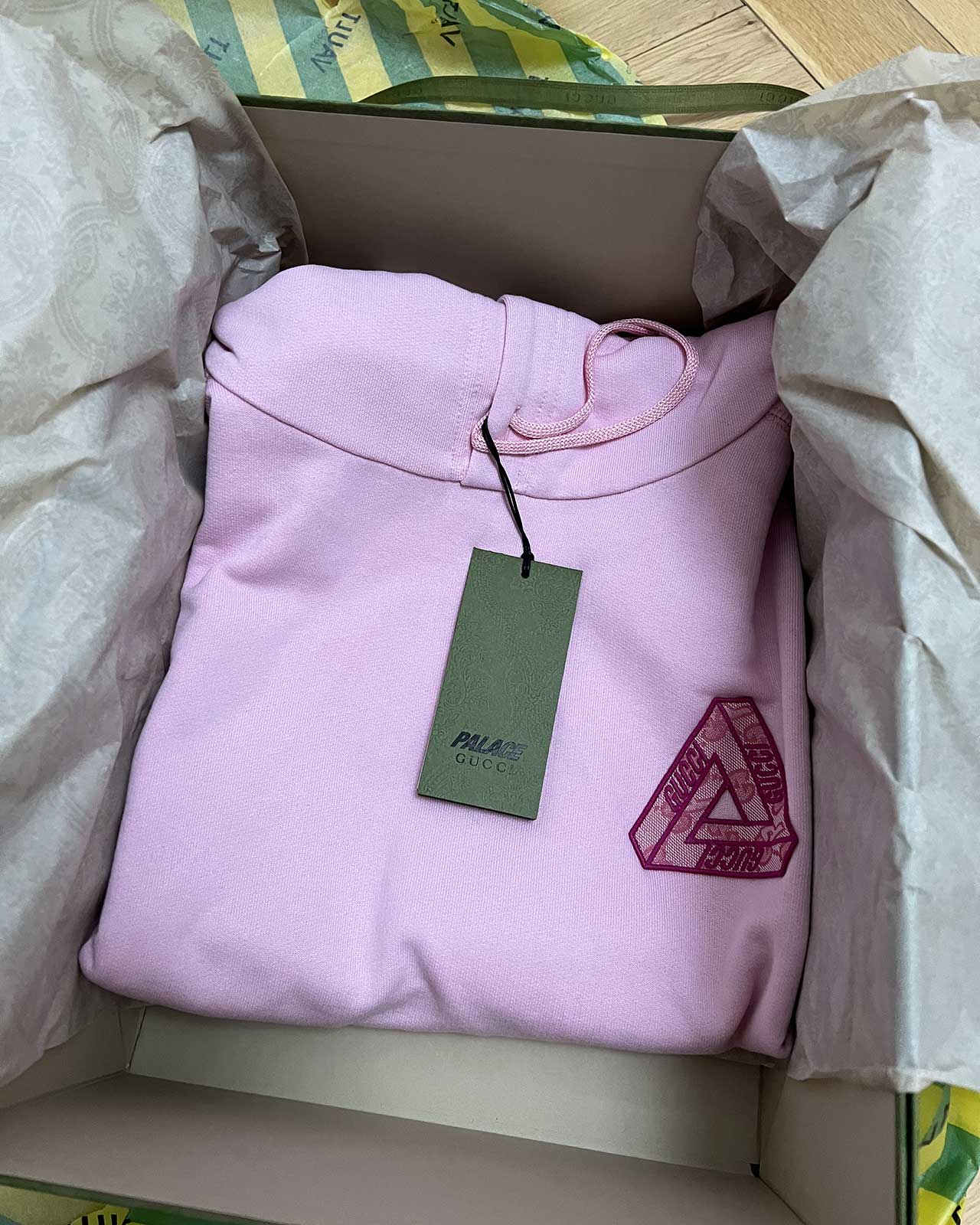 Up Close With Palace Gucci Collab Hoodies, Bags Before the Drop