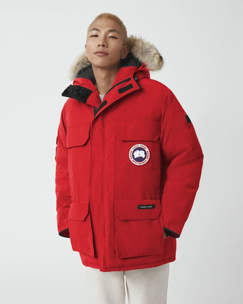 Canada Goose red winter jacket