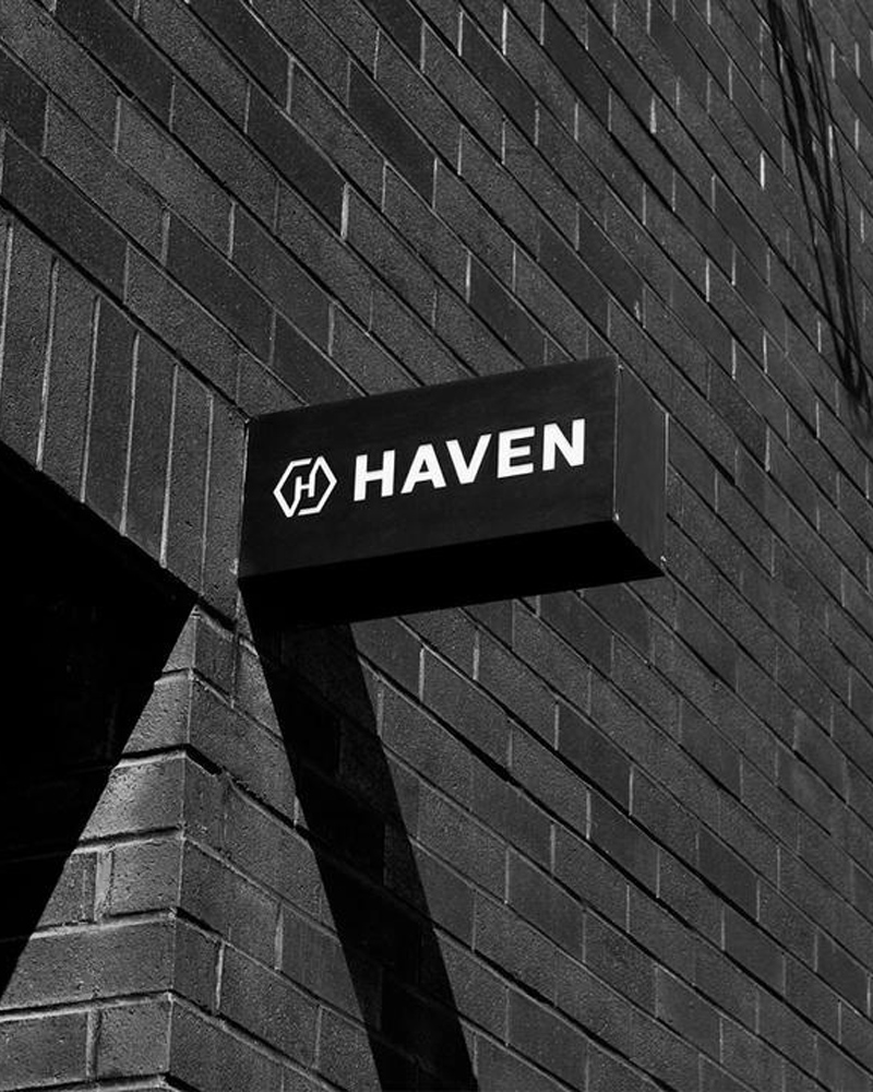 HAVEN shop sign