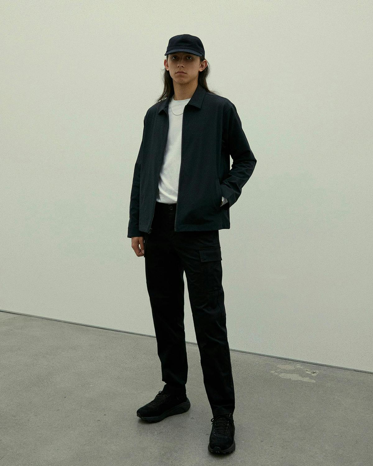 wings+horns model wearing suit