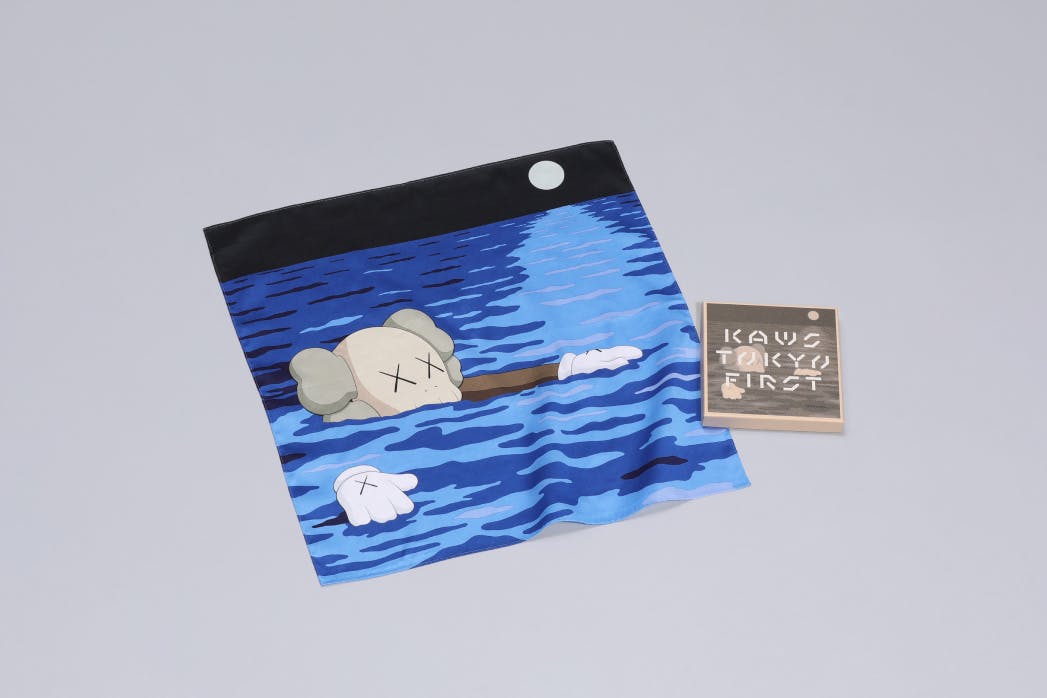 kaws tokyo first exhibit scarf handkerchief