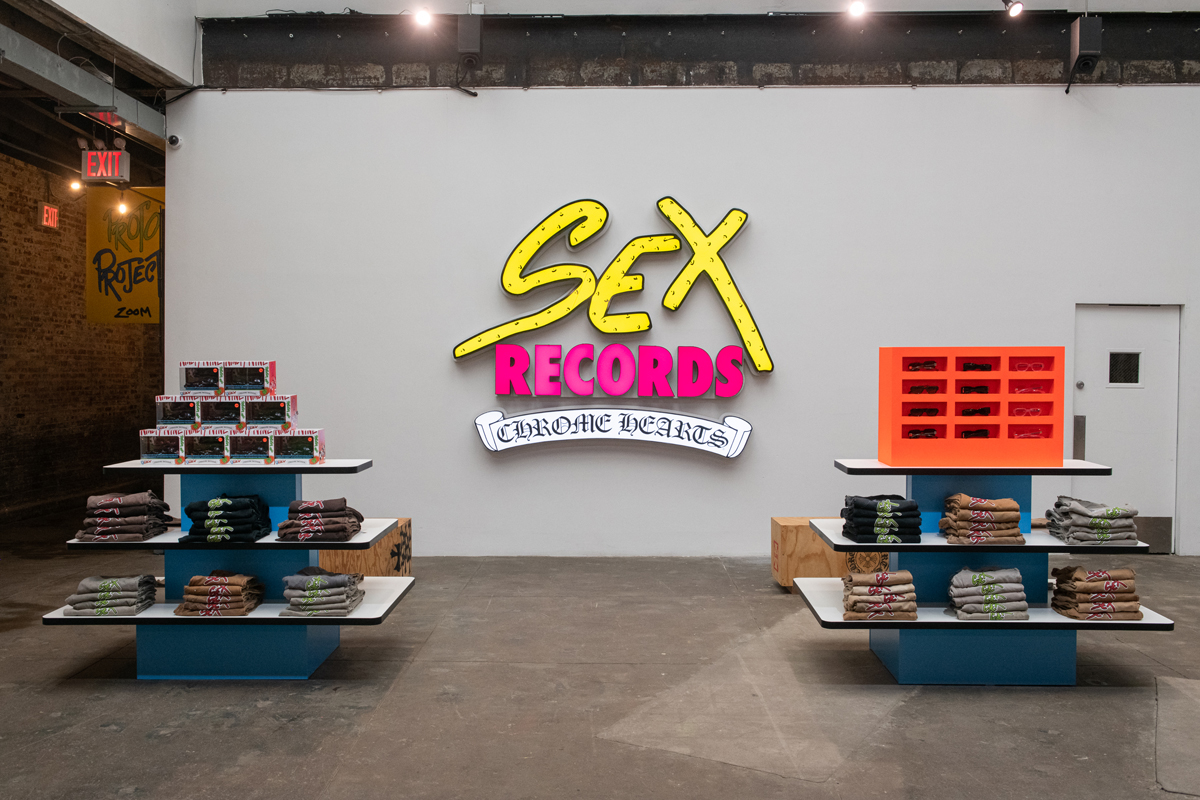 chrome hearts sex records new york pop up store collection inside look