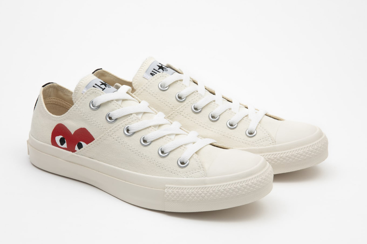 cdg play converse chuck taylor all star 70s comme des garcons heart fw21 fall winter 2021 hiding heart logo print price info buy colorway