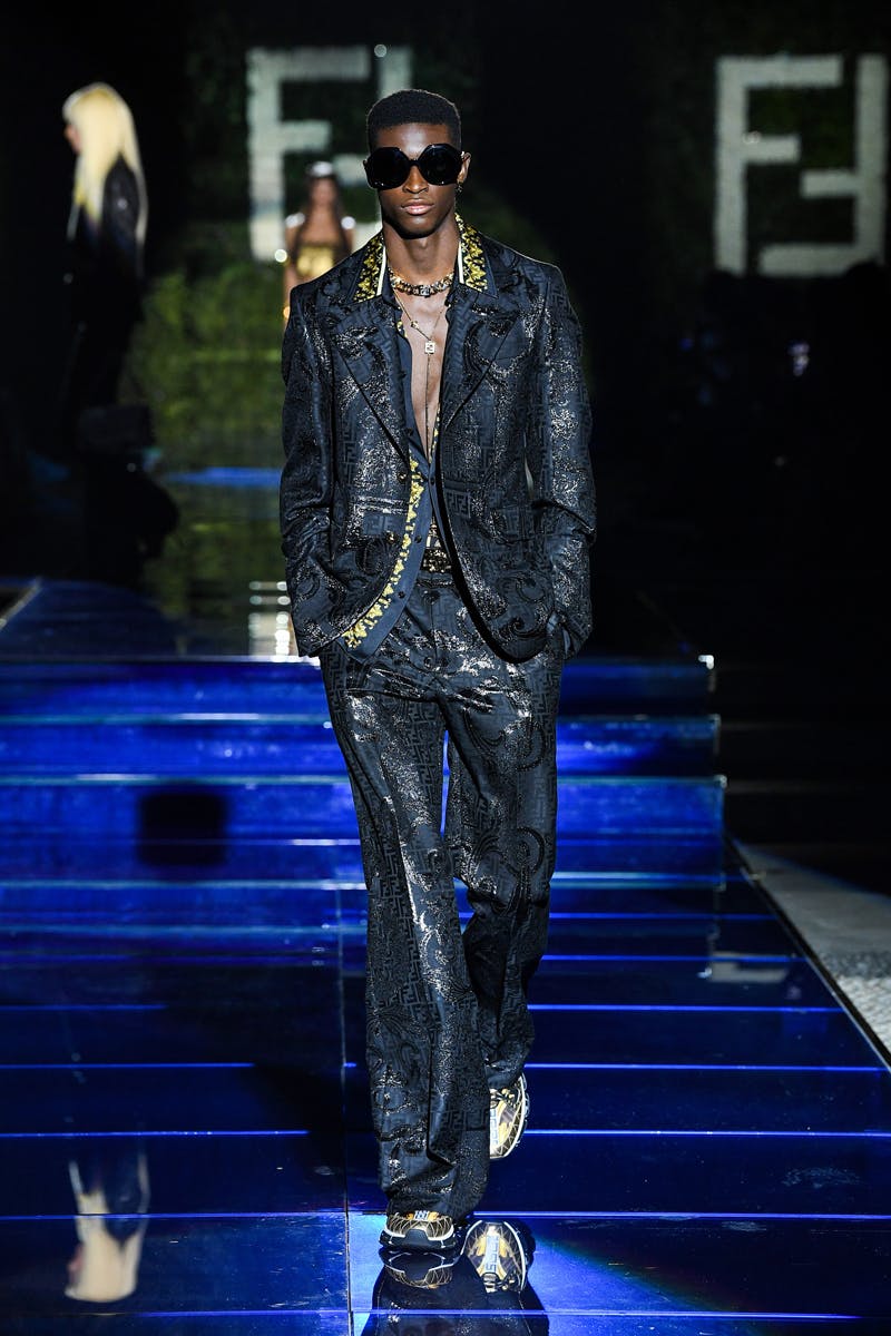 fendi versace fendace collab kim jones donatella swap collection watch lookbook runway milan