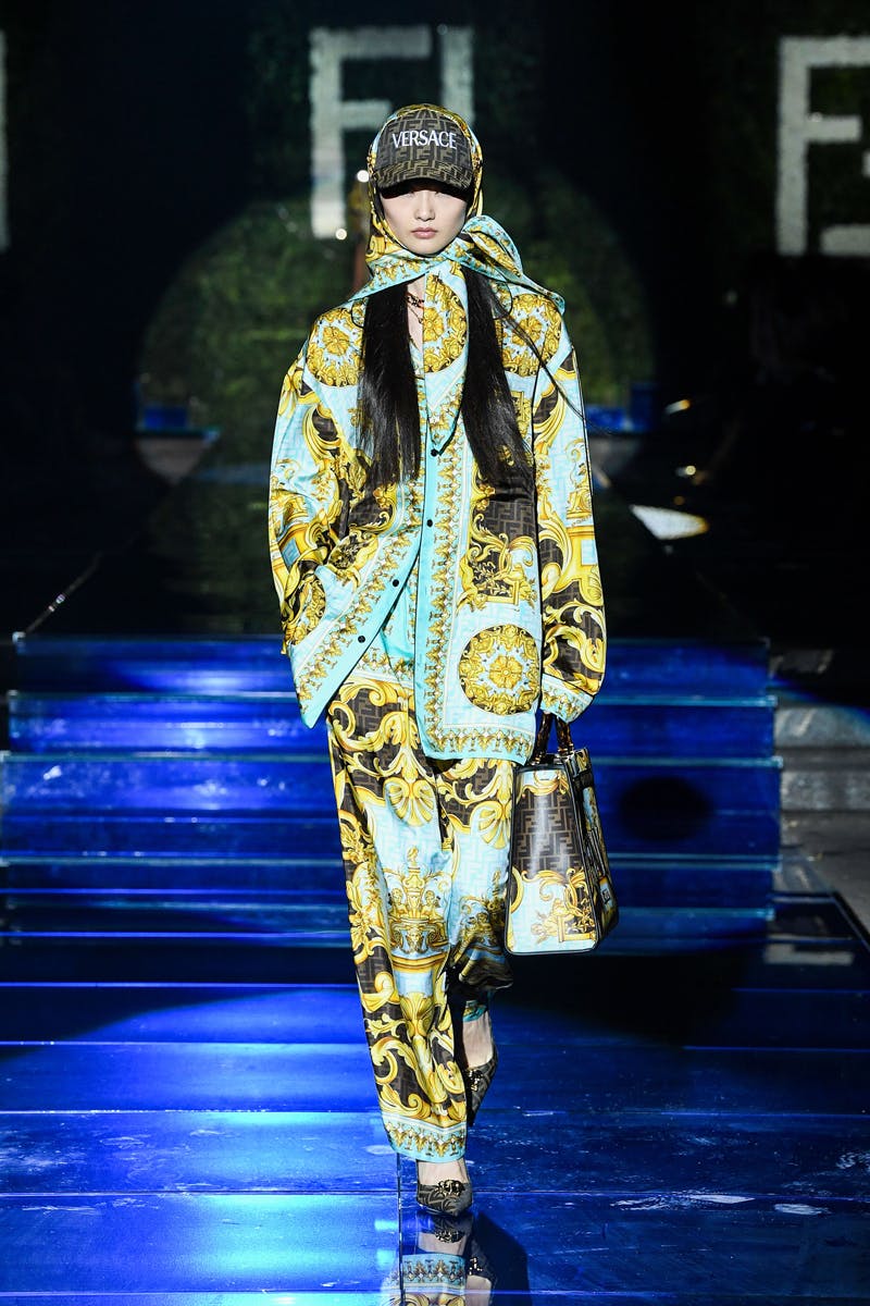 fendi versace fendace collab kim jones donatella swap collection watch lookbook runway milan