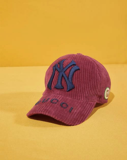 Pre-owned Gucci X Mlb Gucci Ny Yankees Cap Hat In Red