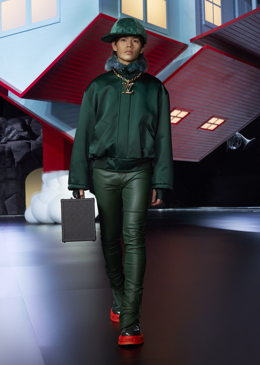 Fashion Drops on X: Louis Vuitton Green Varsity Jacket by Virgil Abloh,  2021  / X