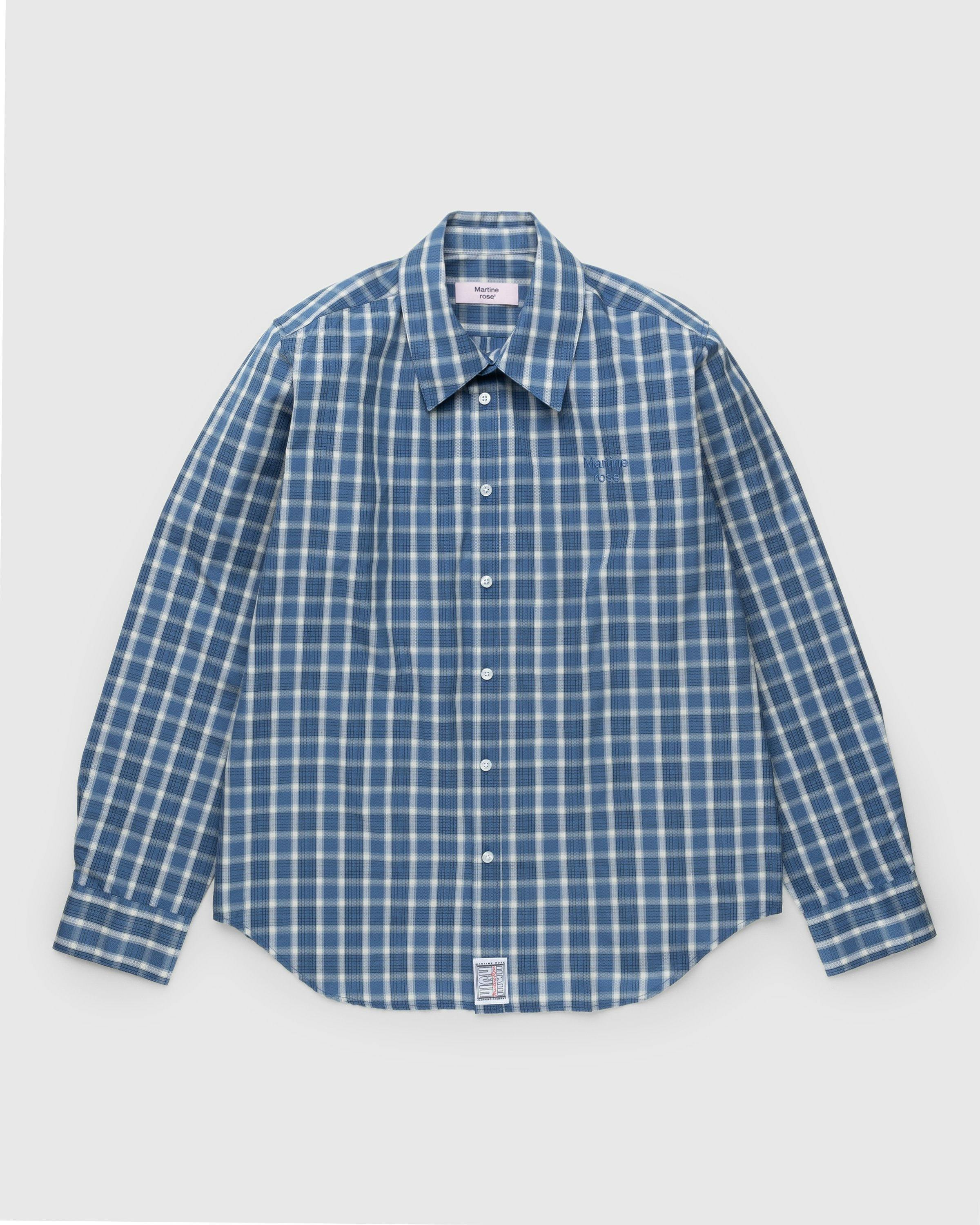 Martine Rose – Classic Check Button-Down Shirt Blue | Highsnobiety 