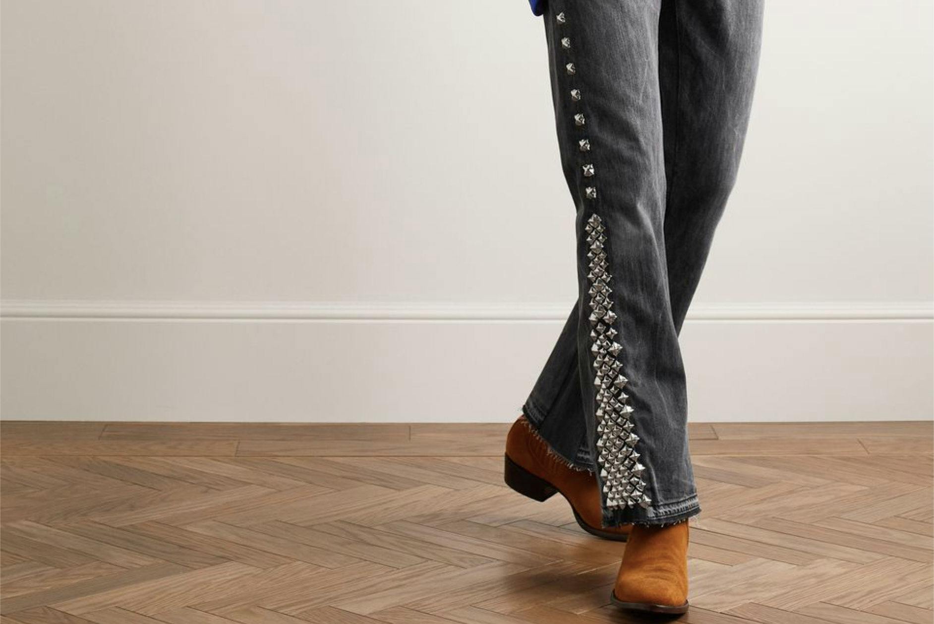 studded jeans