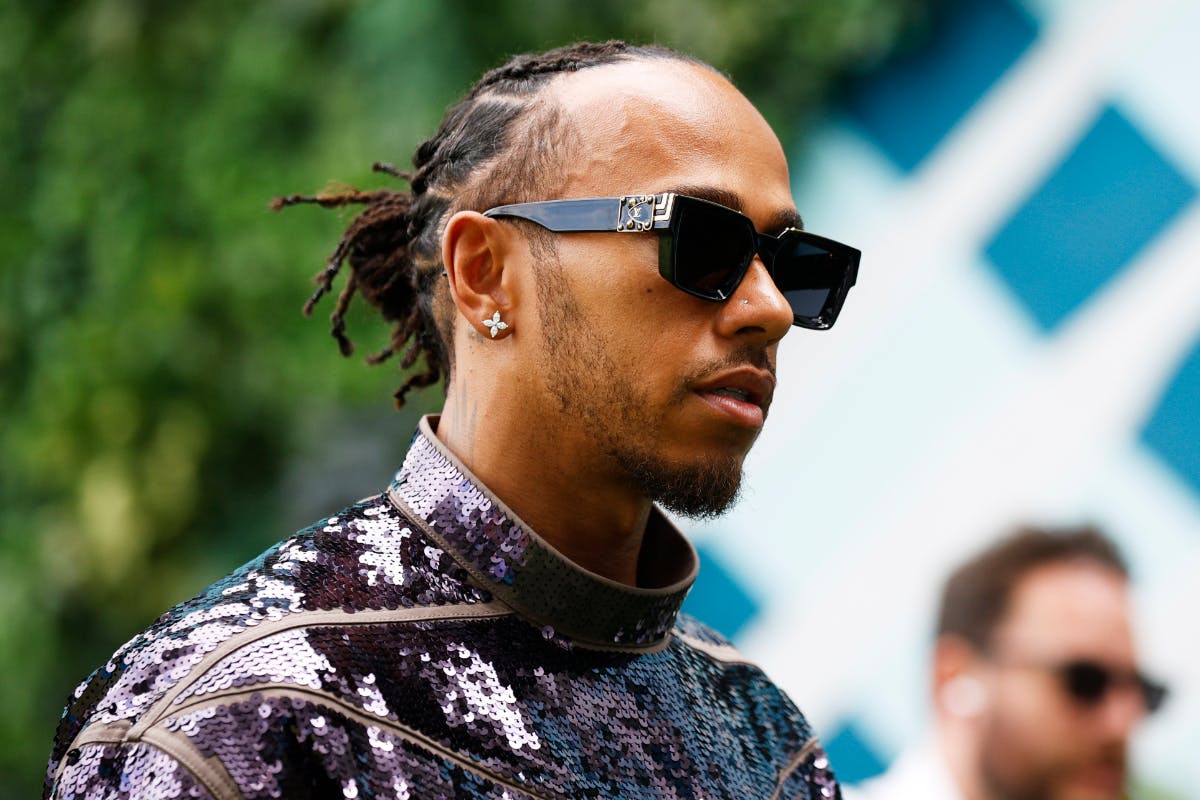 Lewis Hamilton in Louis Vuitton denim @ F1 Miami Grand Prix