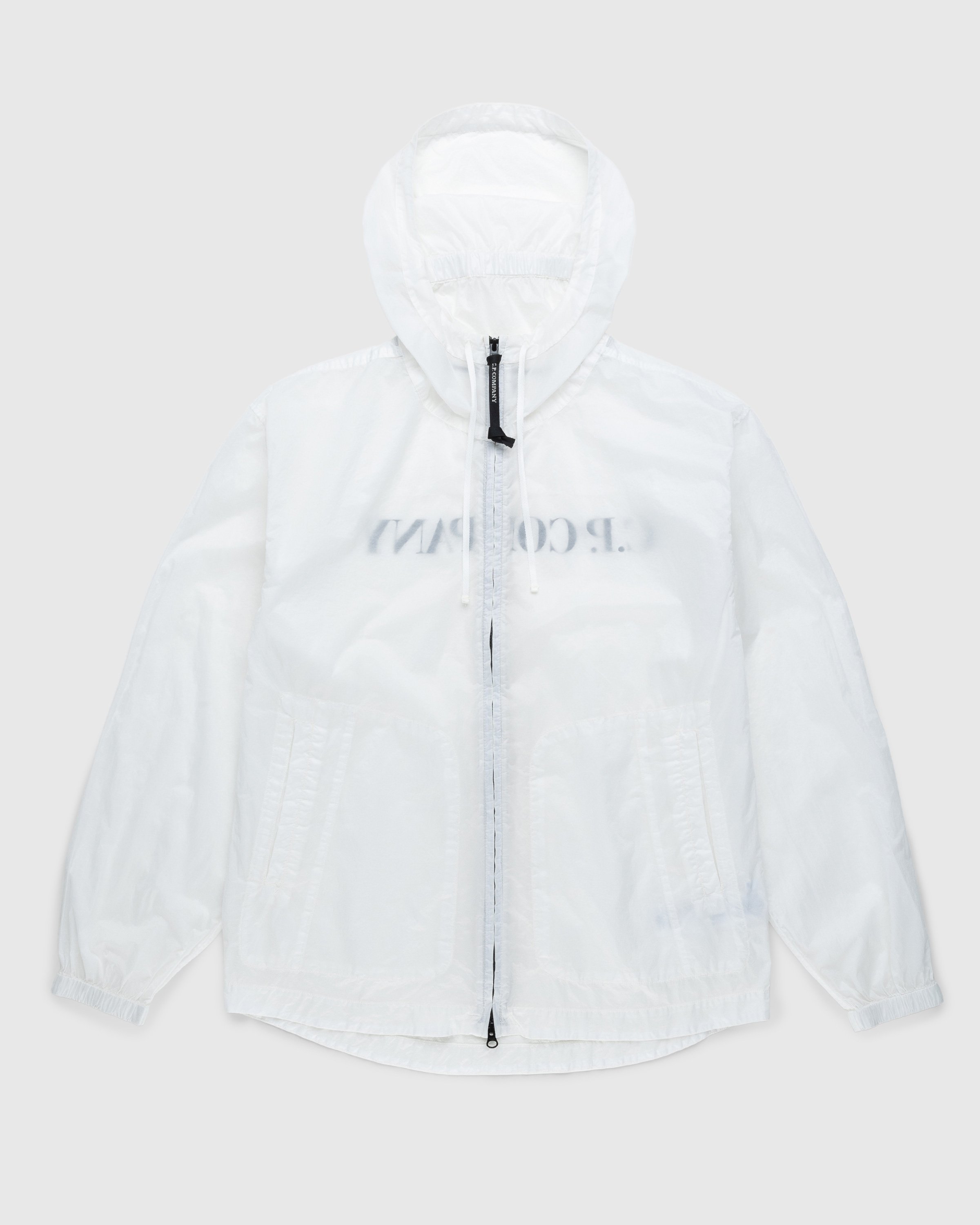 C.P. Company - Light Microweave Laminated Hooded Jacket Gauze White - Clothing - White - Image 1