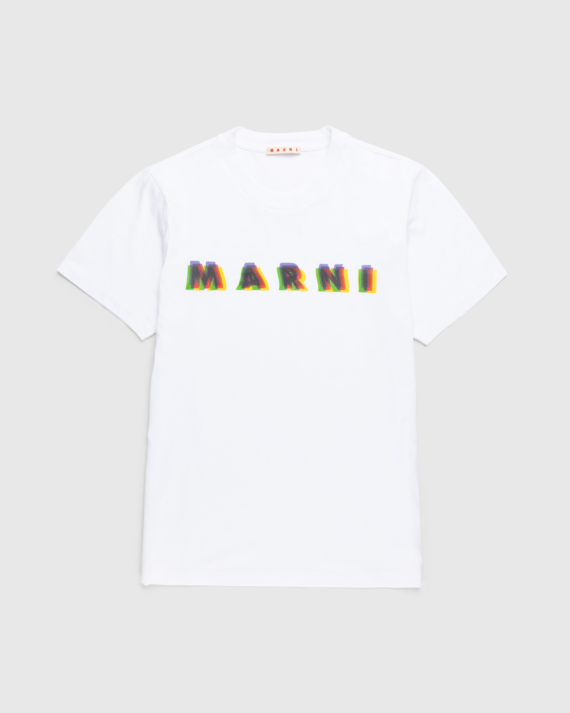 Marni - Logo Print T-Shirt Lily White - Clothing - White - Image 1