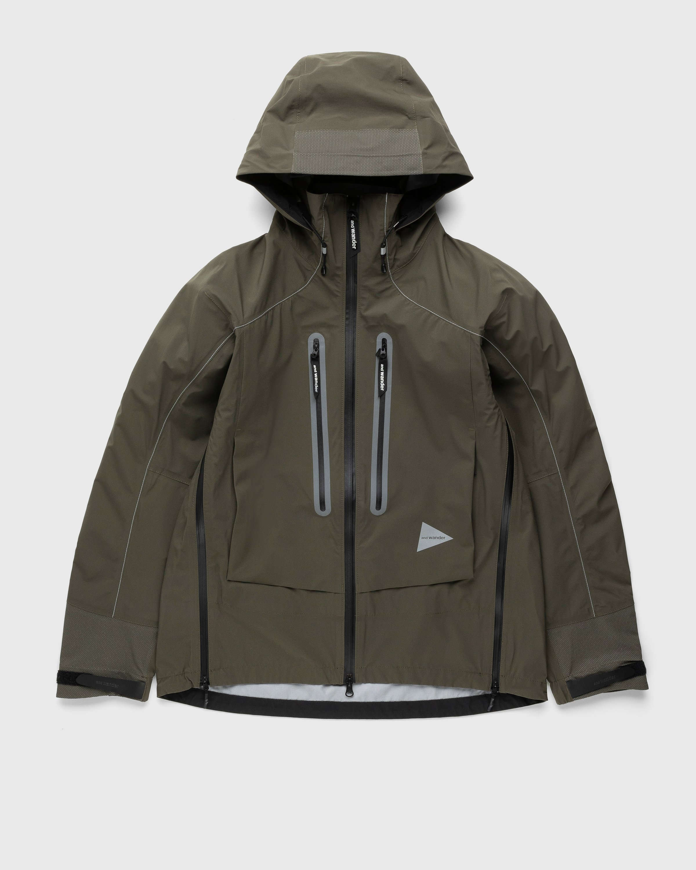 And Wander - Pertex Shield Rain Jacket Khaki - Clothing - Green - Image 1