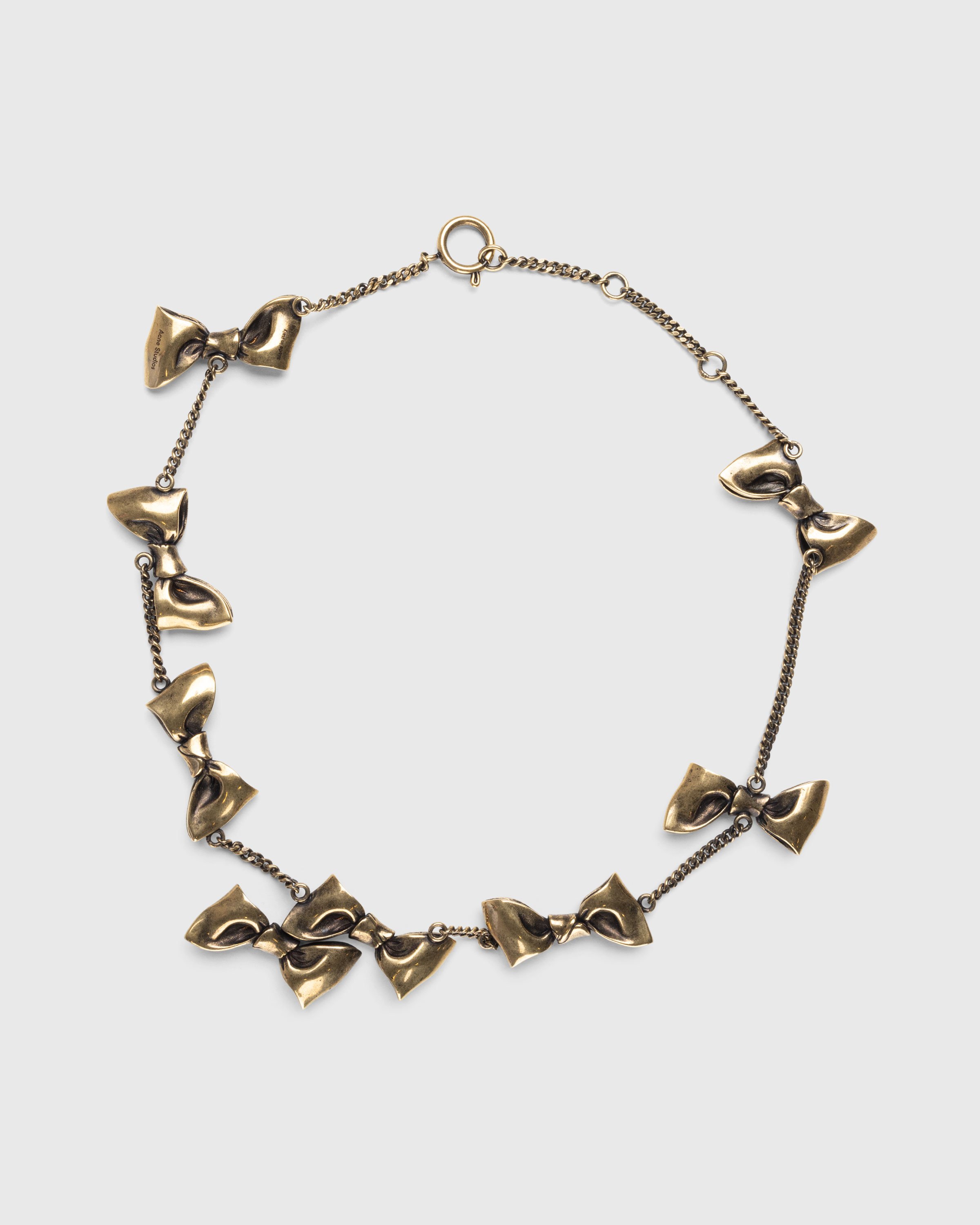Acne Studios - Bow Necklace Gold - Accessories - Gold - Image 1