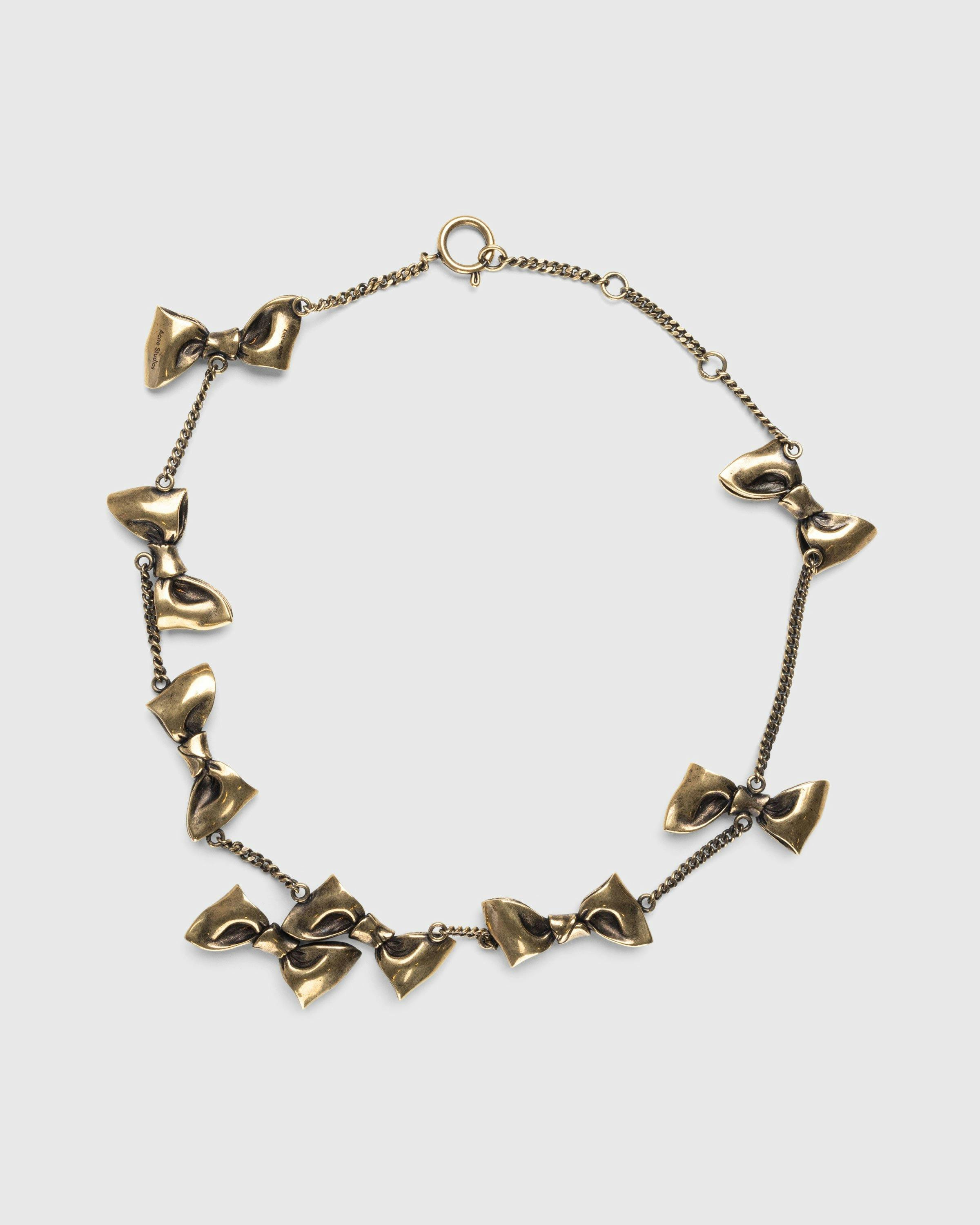 Acne Studios Bow Necklace Gold Highsnobiety Shop