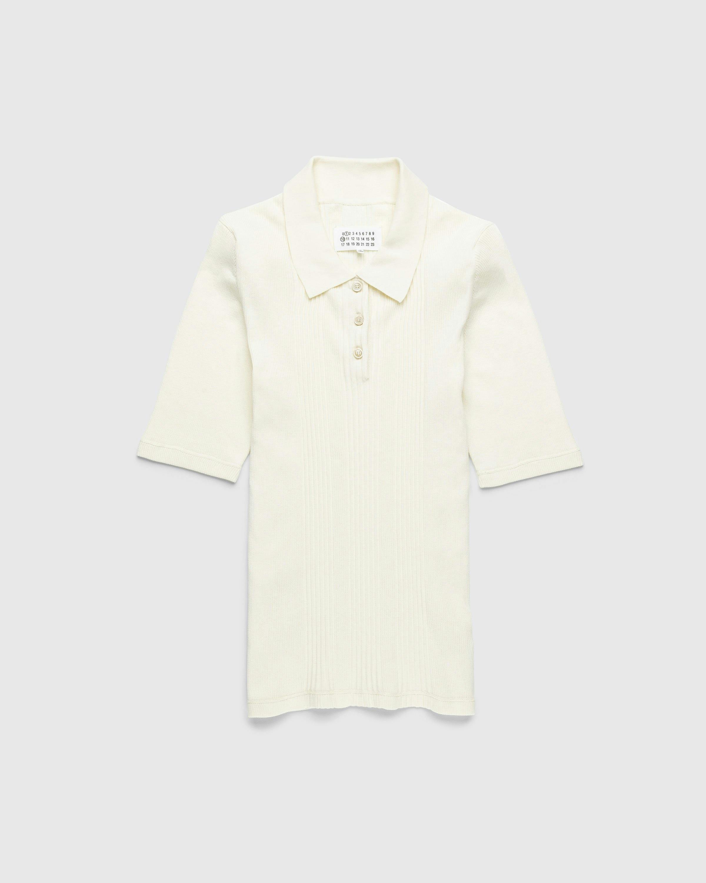 Maison Margiela - Knitted Polo Shirt Beige - Clothing - Beige - Image 1