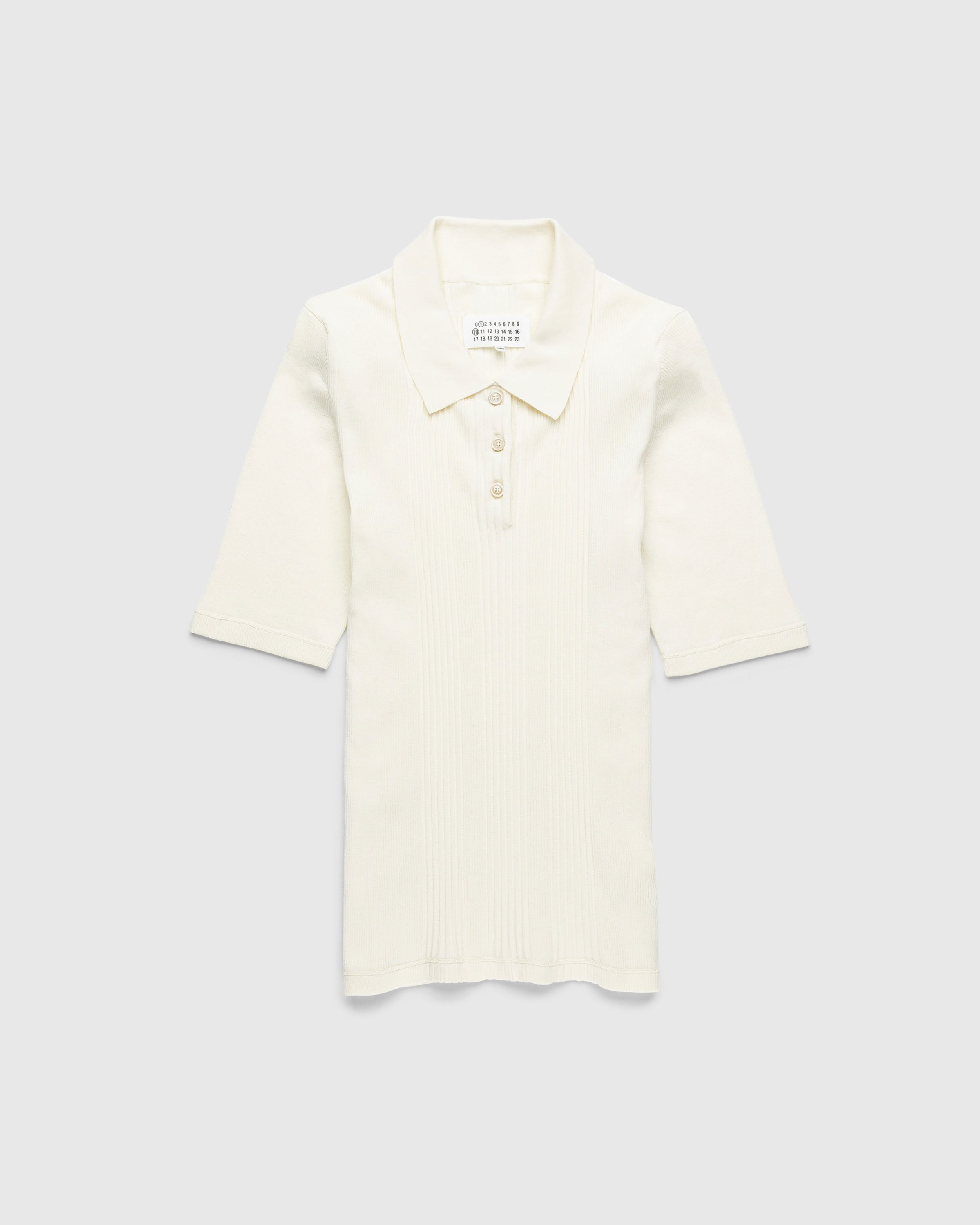 Maison Margiela - Knitted Polo Shirt Beige - Clothing - Beige - Image 1