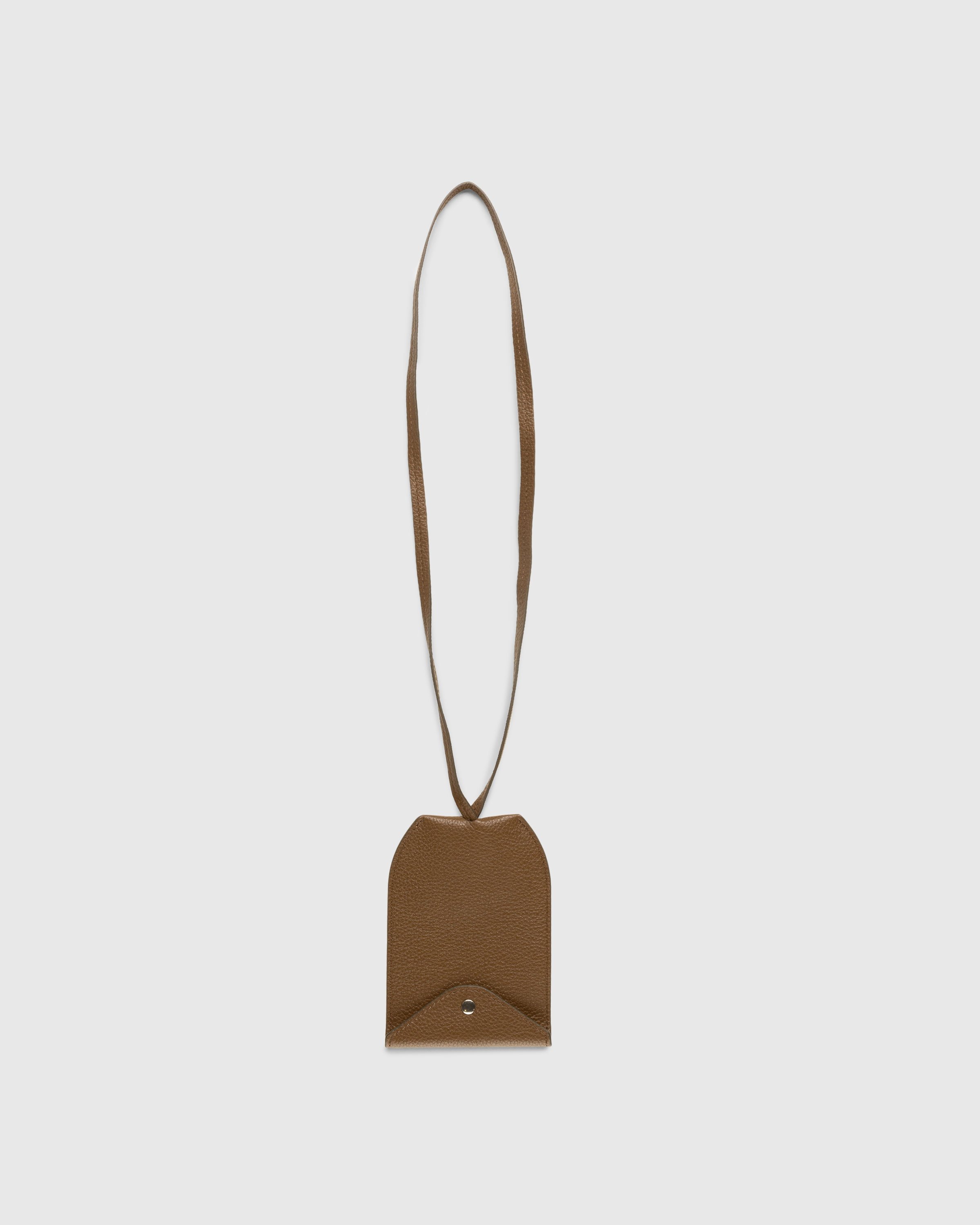Lemaire - Envelope Key Ring Pouch Olive Brown - Accessories - Brown - Image 1