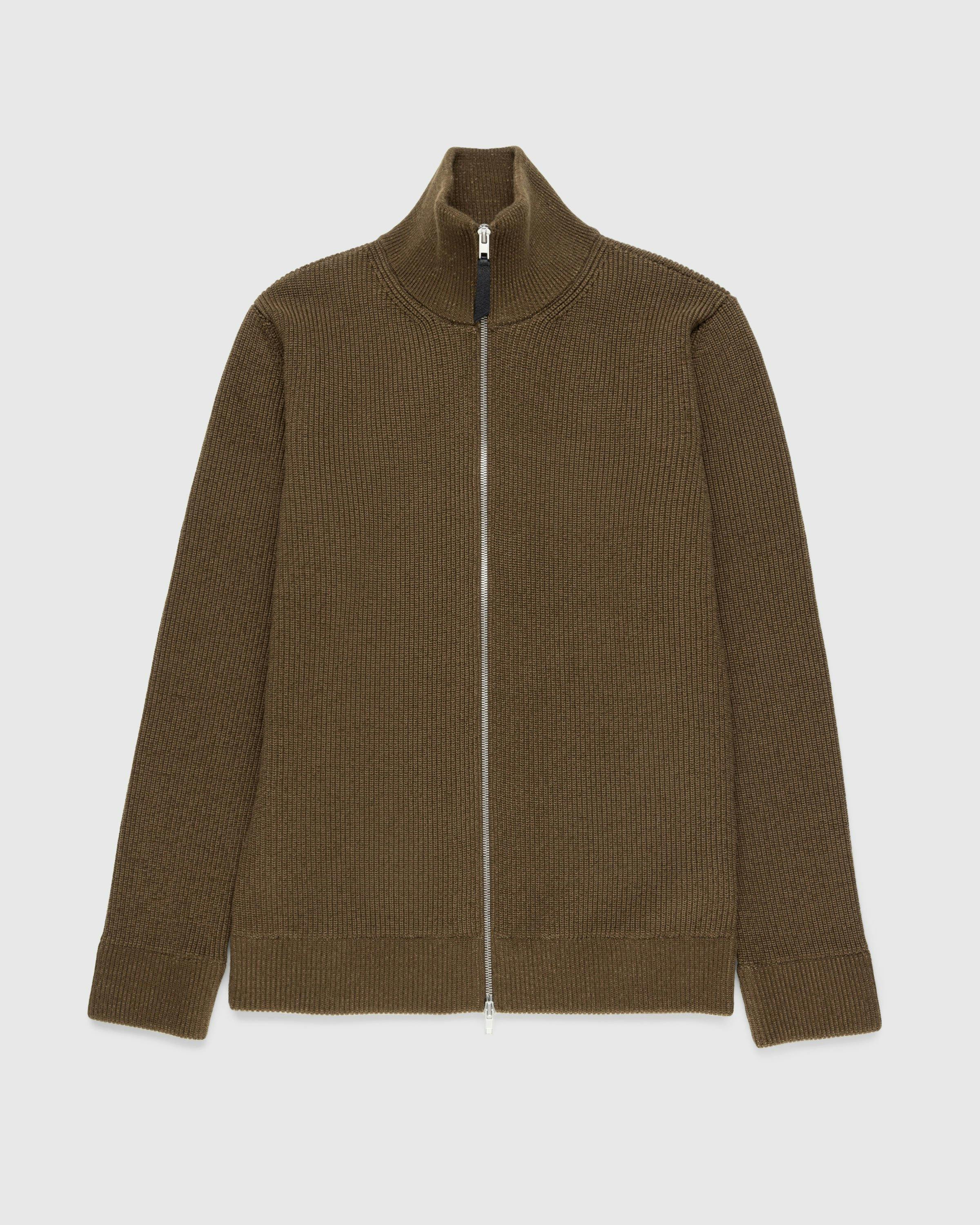 Maison Margiela - Knit Zip-Up Cardigan Brown - Clothing - Brown - Image 1