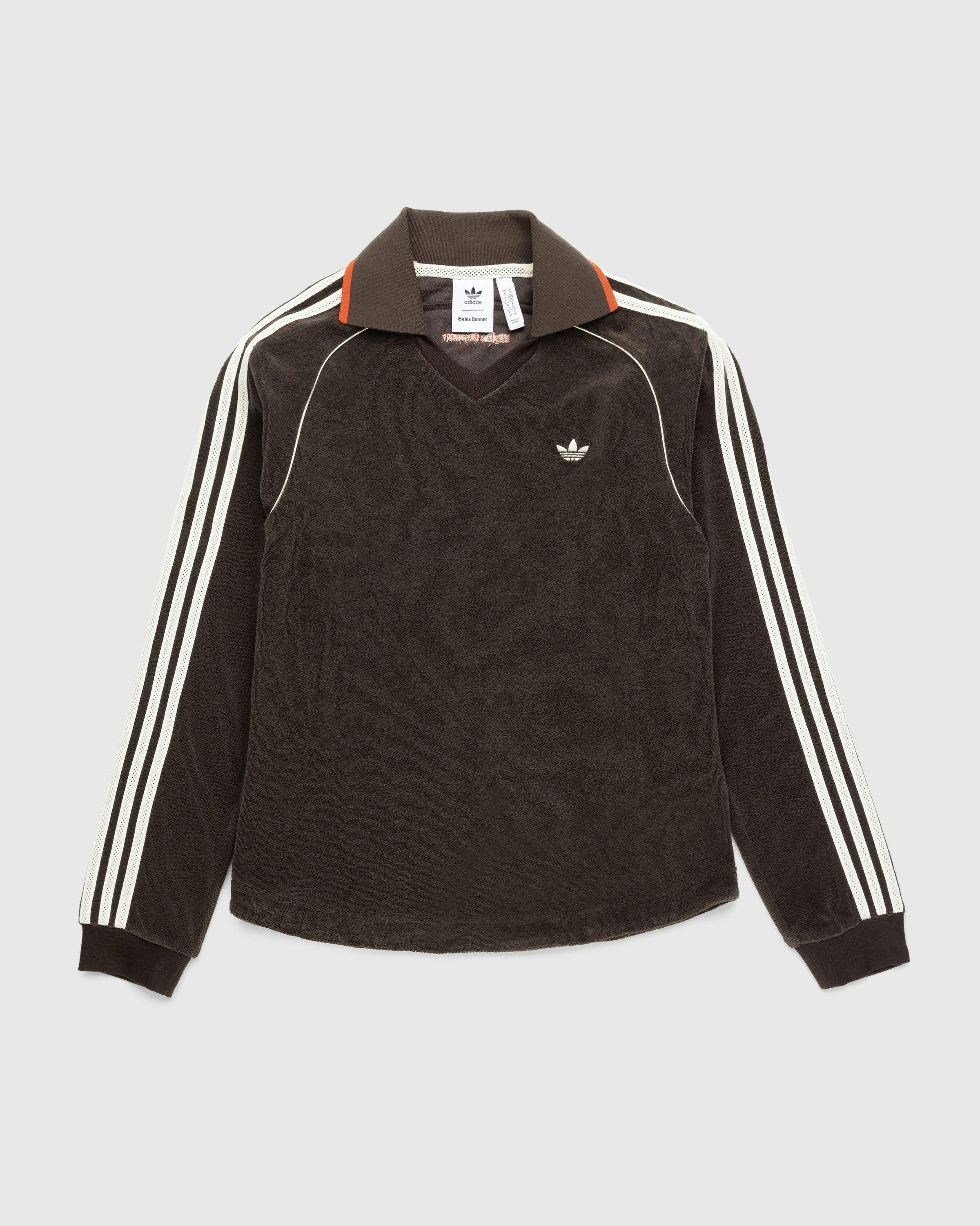 Adidas x Wales Bonner - Logo Embroidered Longsleeve Dark Brown - Clothing - Brown - Image 1