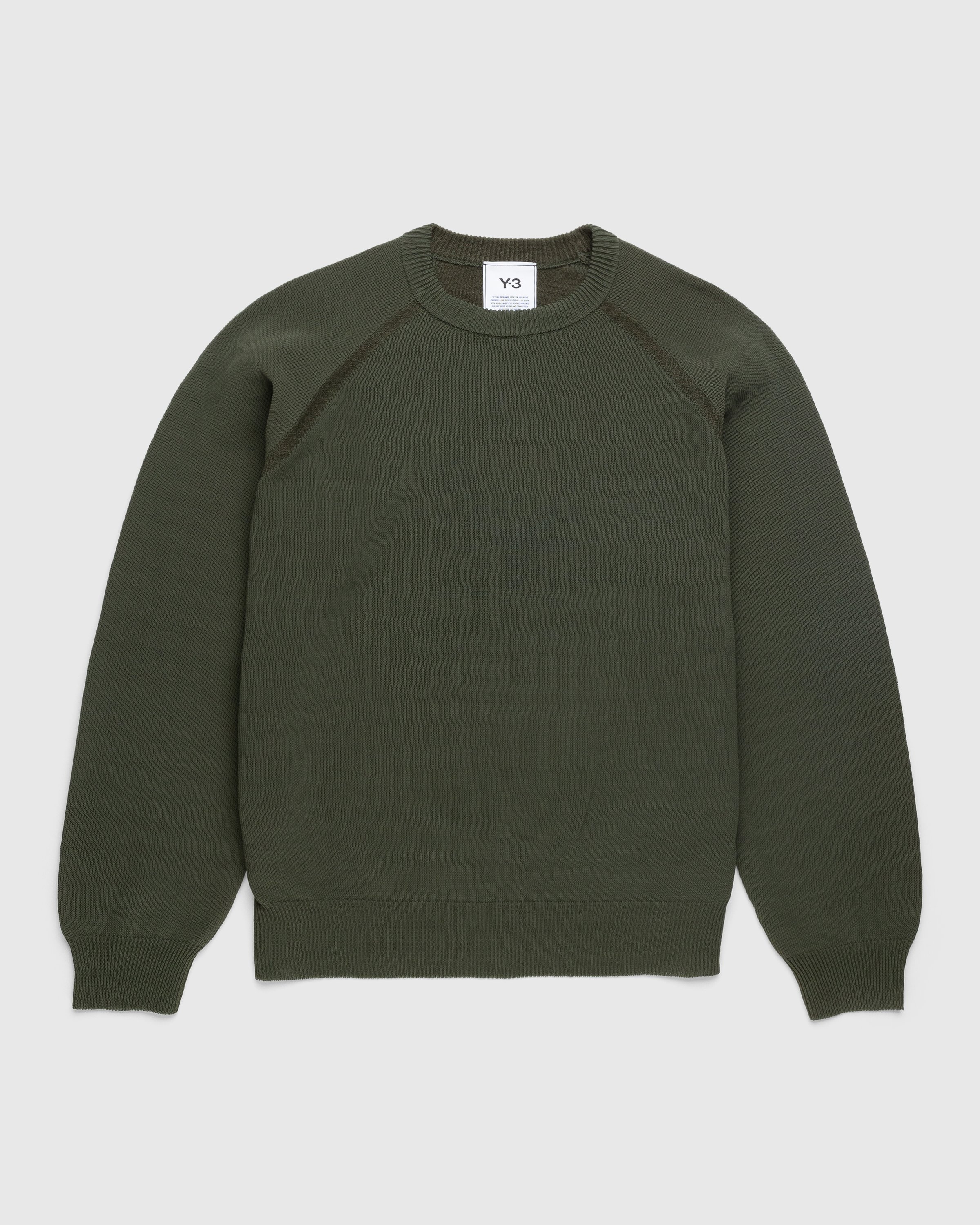 Y-3 - CL Knitted CR Sweater - Clothing - Green - Image 1