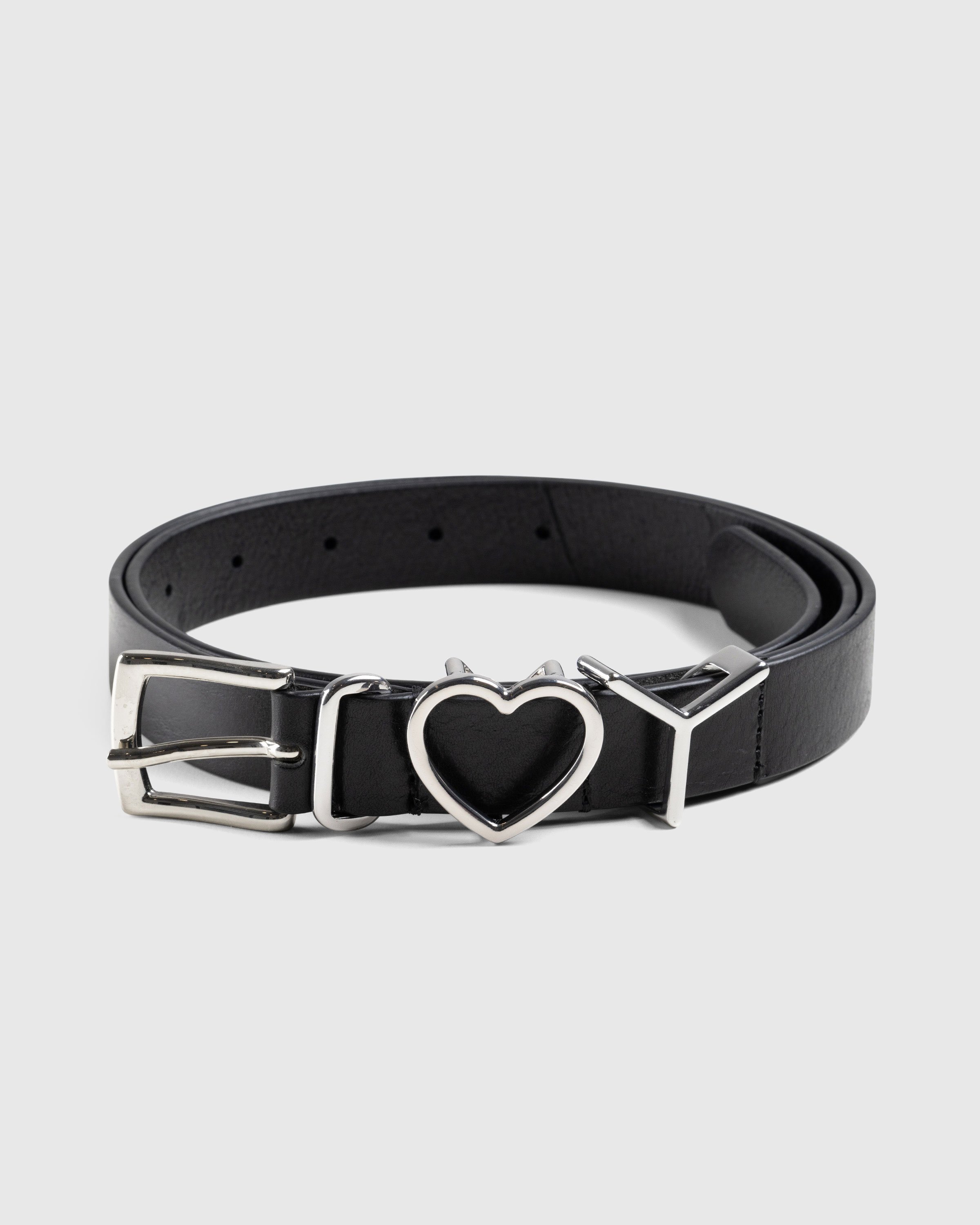 Y/Project - Y Heart Belt Choker 10mm Black/Silver - Accessories - Black - Image 1