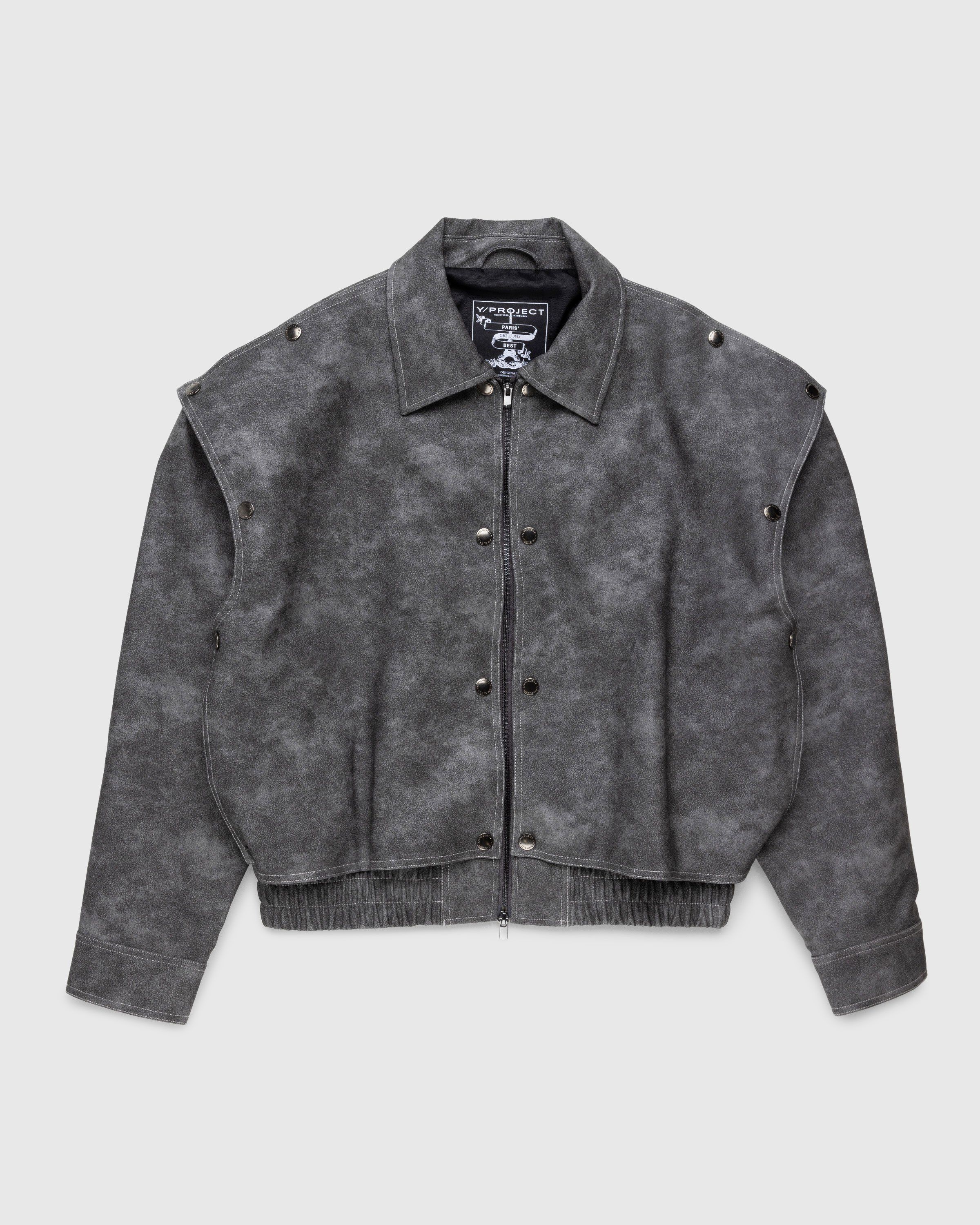 Y/Project - Snap Panel Bomber Jacket Grey - Clothing - Grey - Image 1