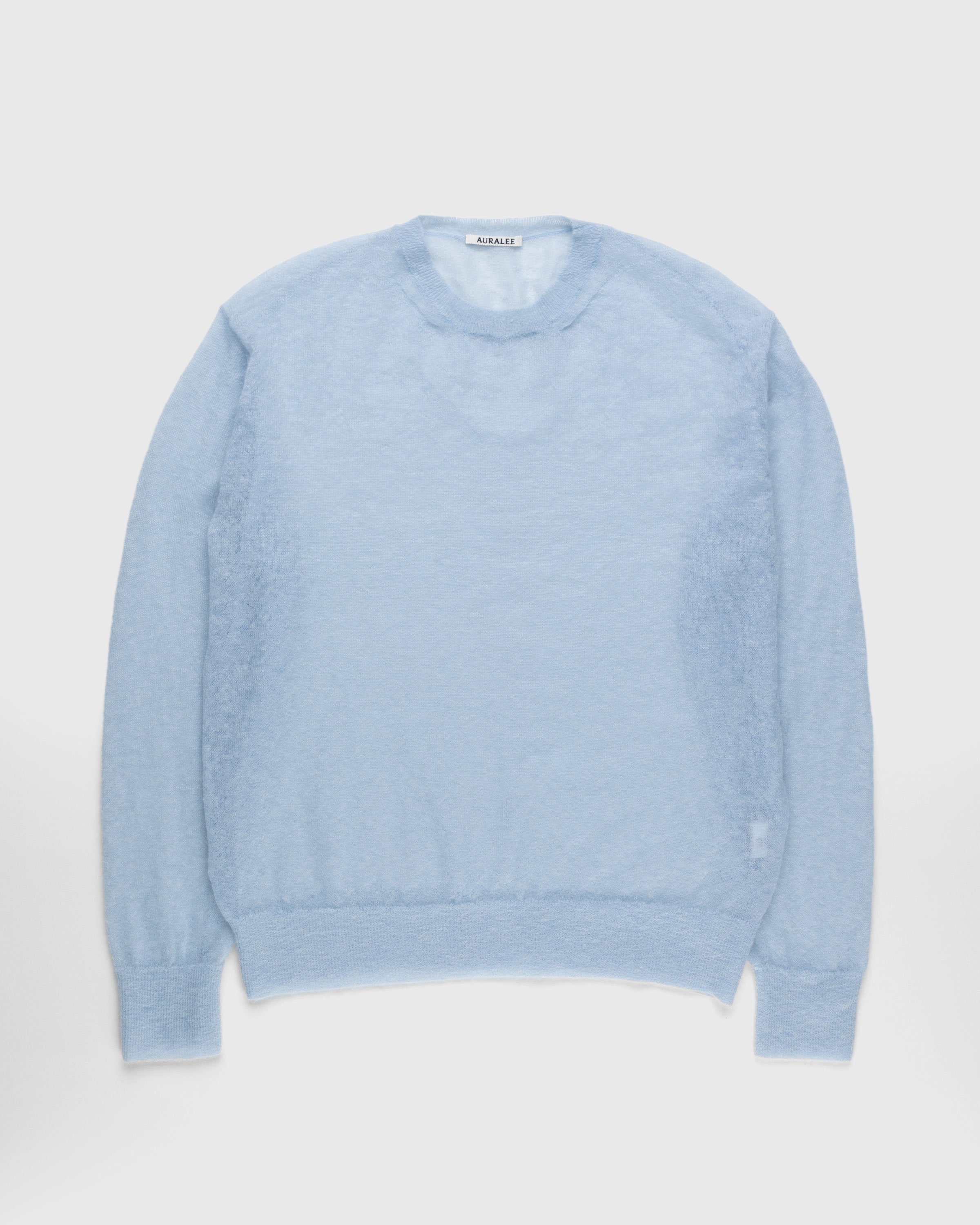 Auralee - Kid Mohair Sheer Knit Light Blue - Clothing - Blue - Image 1