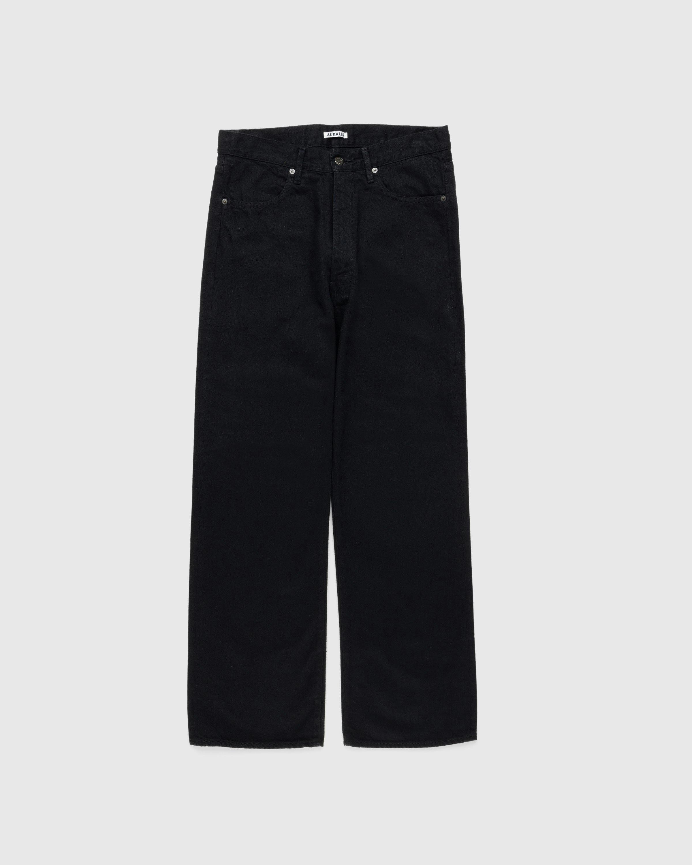 Auralee - Selvedge Light Denim Pants Black - Clothing - Black - Image 1