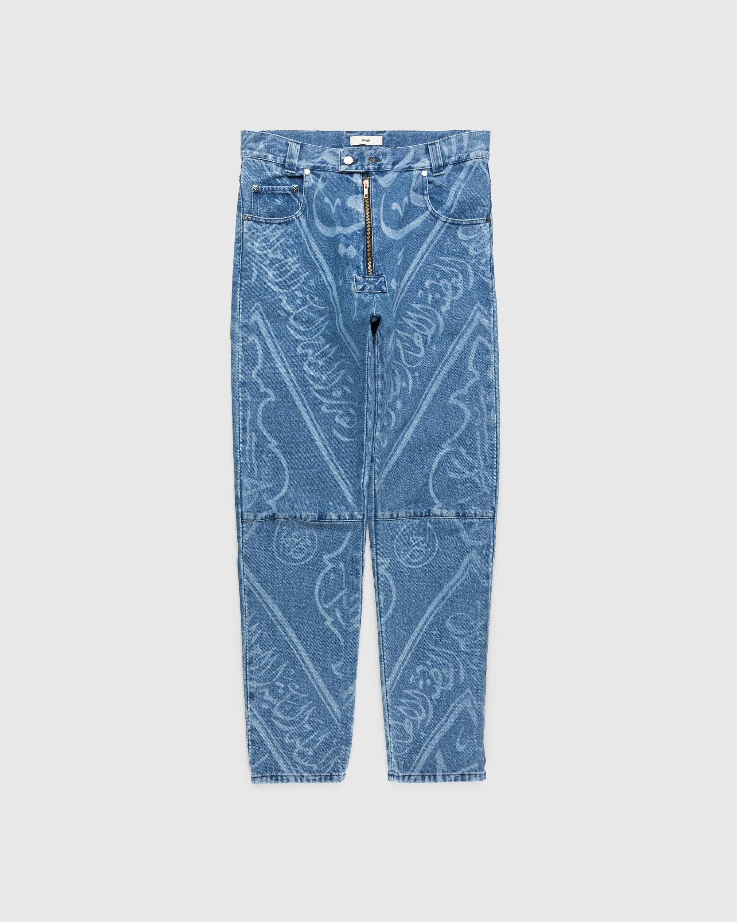 GmbH - Fatin Denim Trousers Indigo With Print - Clothing - Blue - Image 1