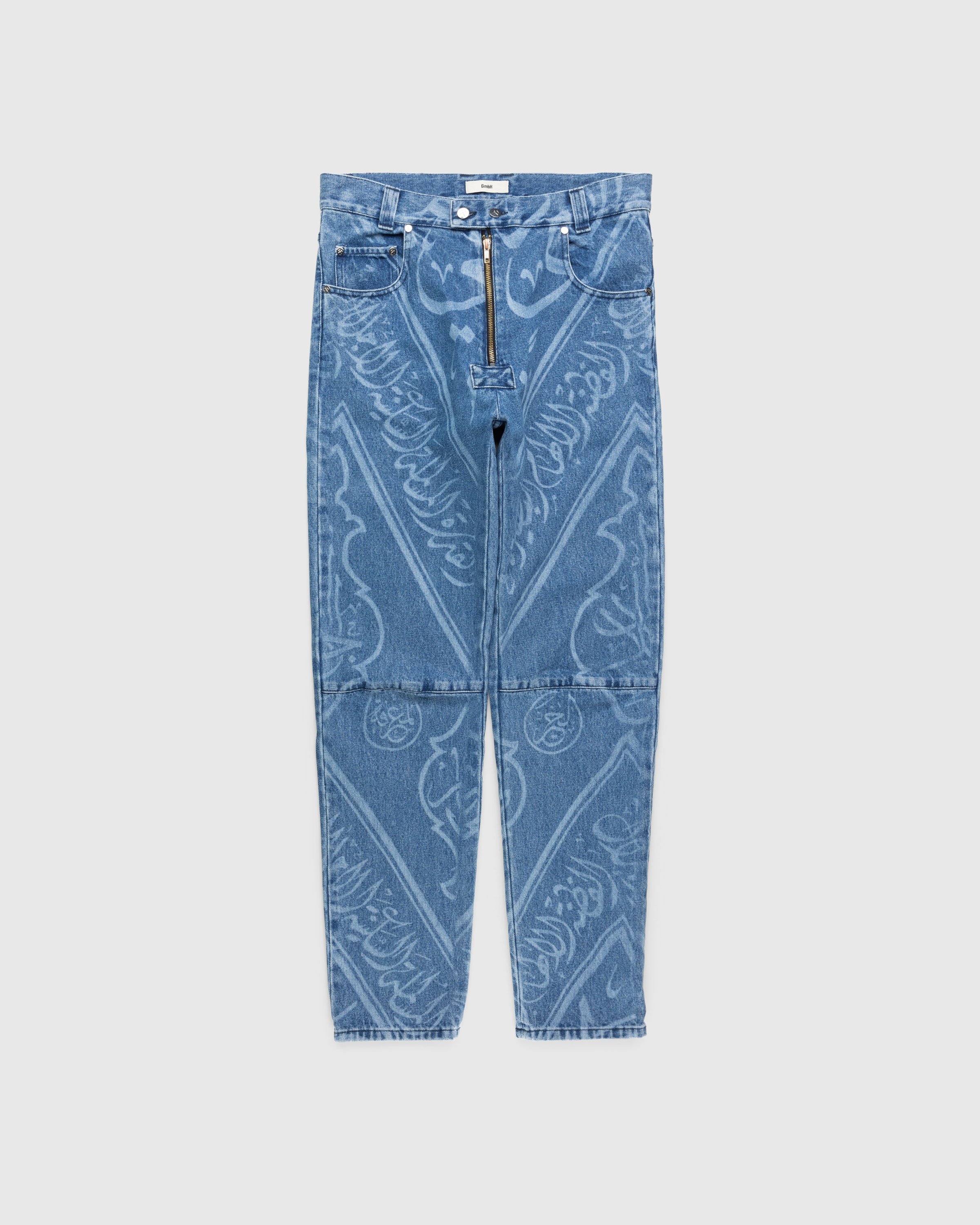 GmbH - Fatin Denim Trousers Indigo With Print - Clothing - Blue - Image 1