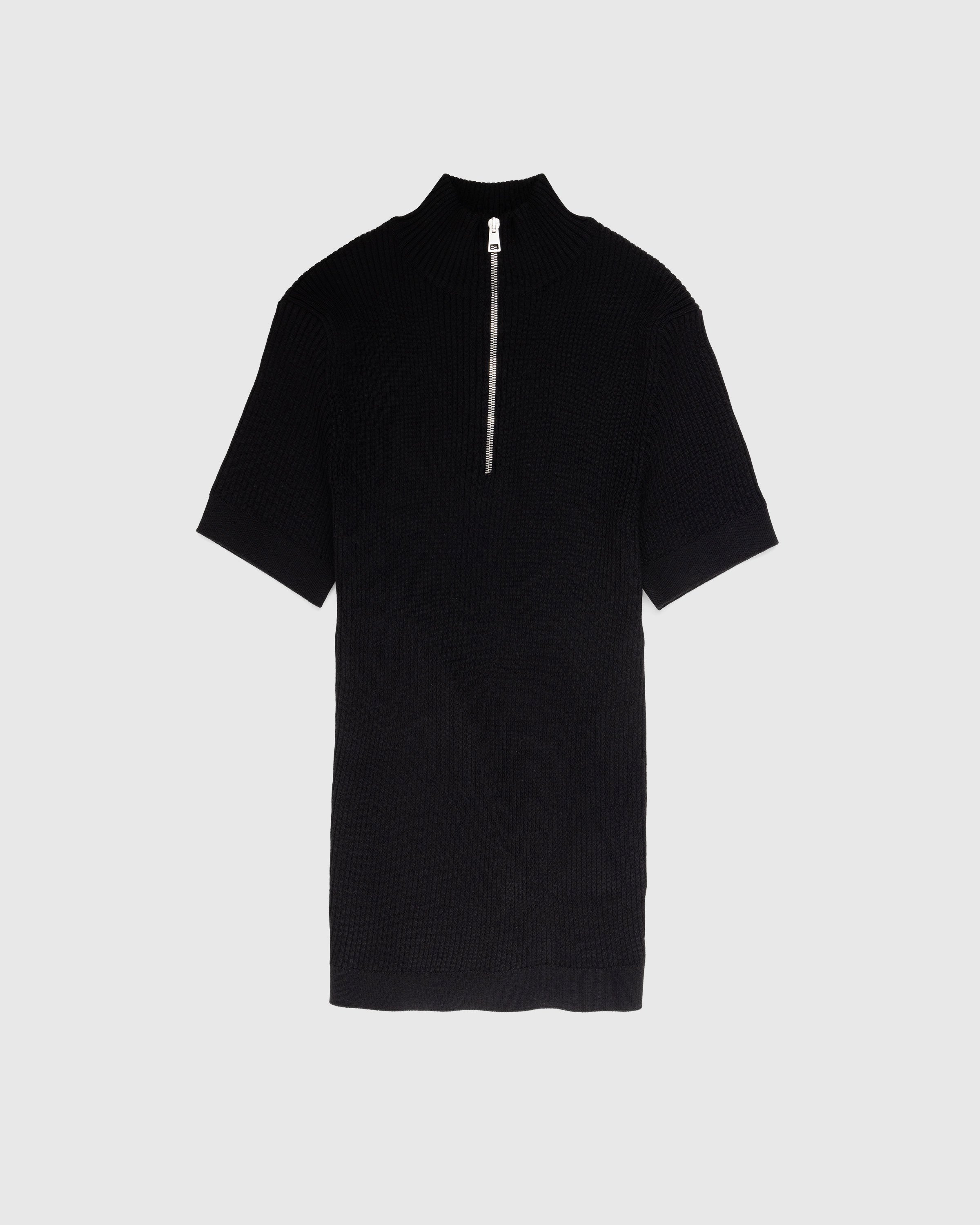 Winnie New York - Quarter-Zip Wool Top Black - Clothing - Black - Image 1