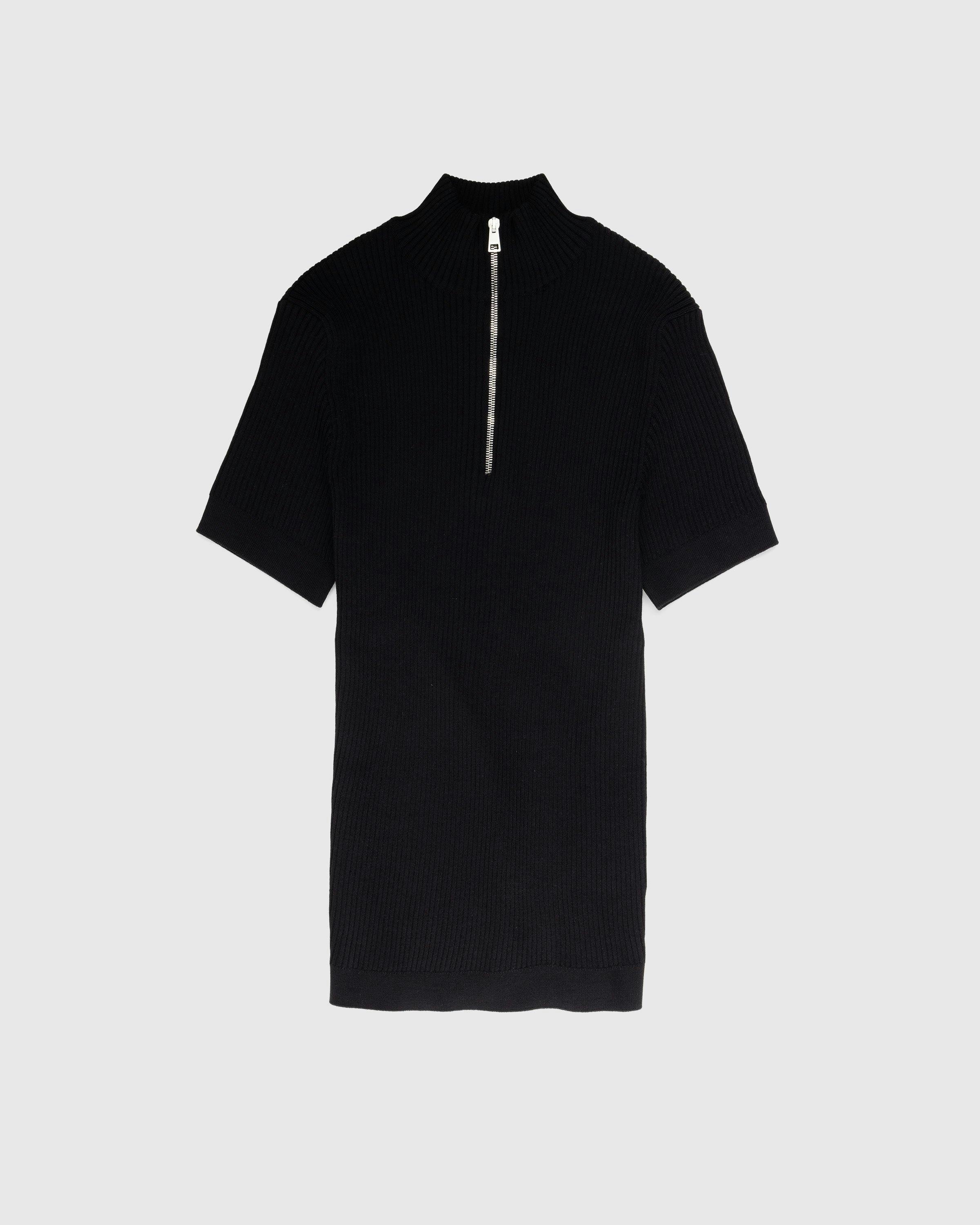 Winnie New York - Quarter-Zip Wool Top Black - Clothing - Black - Image 1