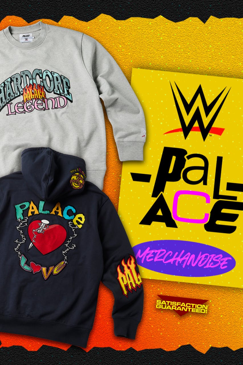NWT Palace Skateboards WWE Mankind Sock T-Shirt Black Size